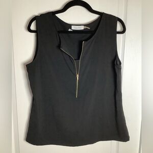 Calvin Klein Black Zippered Tank Top